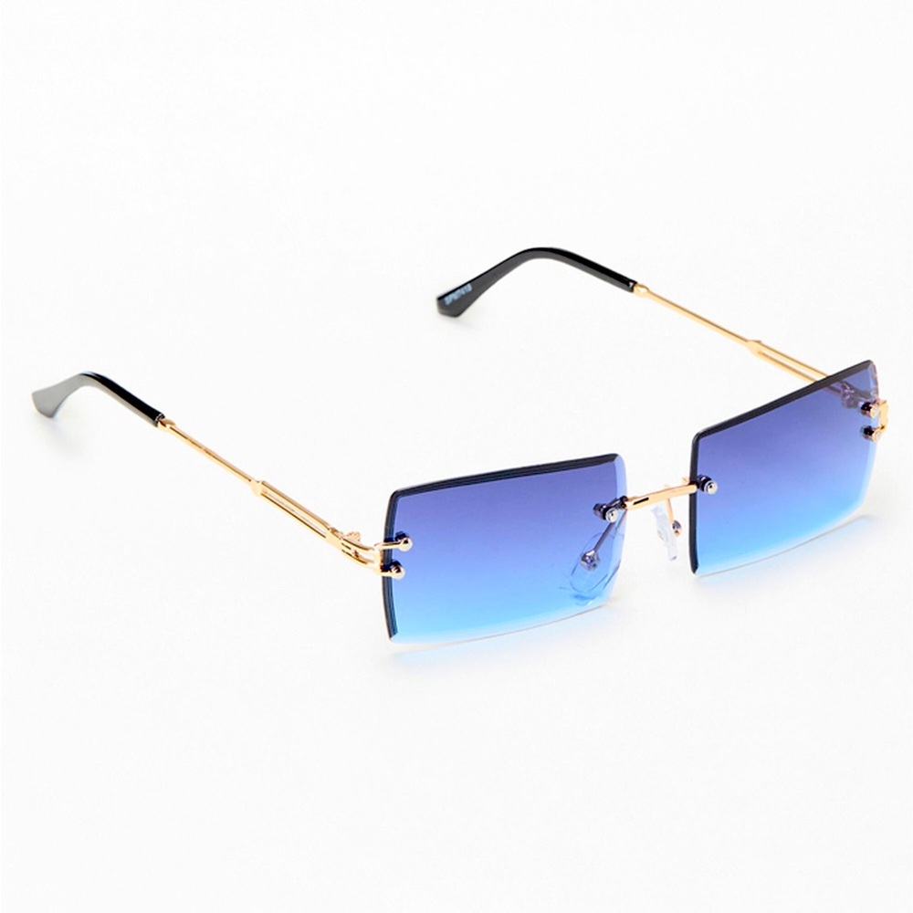PacSun Blue Gradient Sunglasses with Gold Details